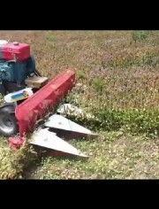 大豆小型收割机视频,大豆收割机高效作业现场实况解析